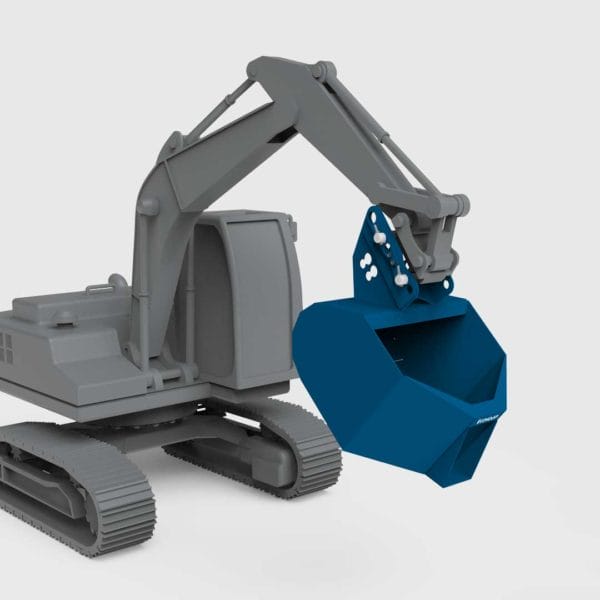 Excavator-Pouring-Bucket-On-Excavator