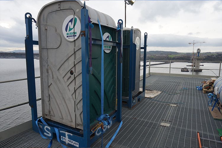 lifting frame for portable toilets portaloo