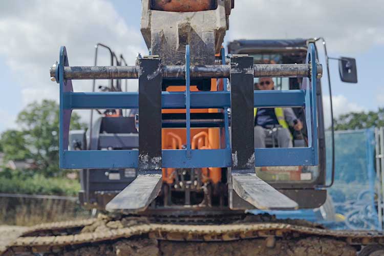 pallet forks front view