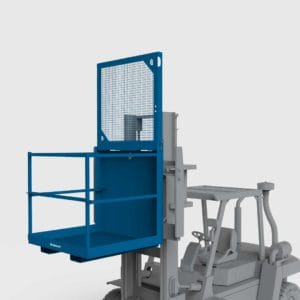 forklift access cage on a forklift