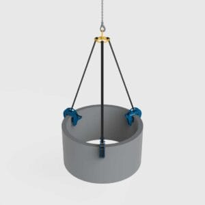 manhole ring lifter lifting a manhole ring front view