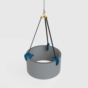 manhole ring lifter lifting a manhole ring side view