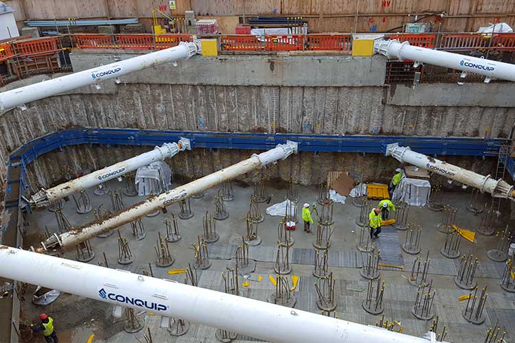 conquip basement propping at 27 commercial road project