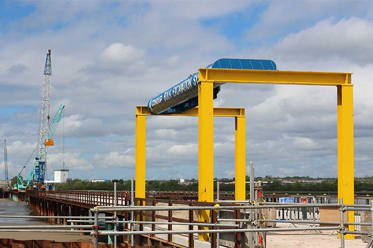 free standing gantry bulkx mersey gateway