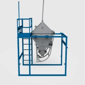 large skip washing platform with concrete column skip