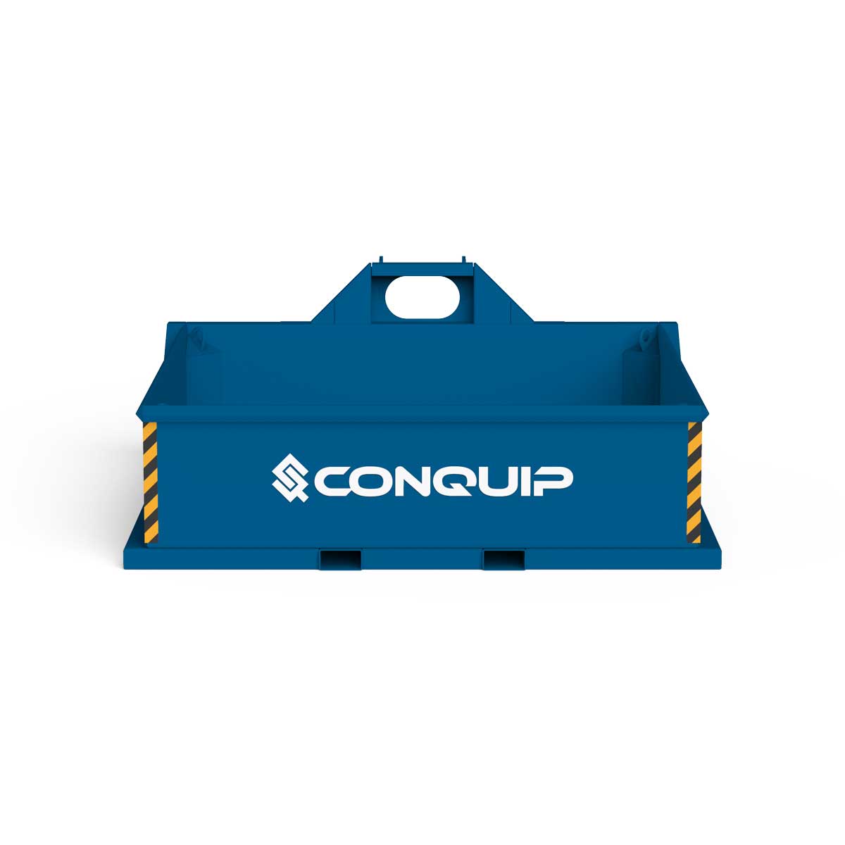 Excavator Bucket Box blue render white background