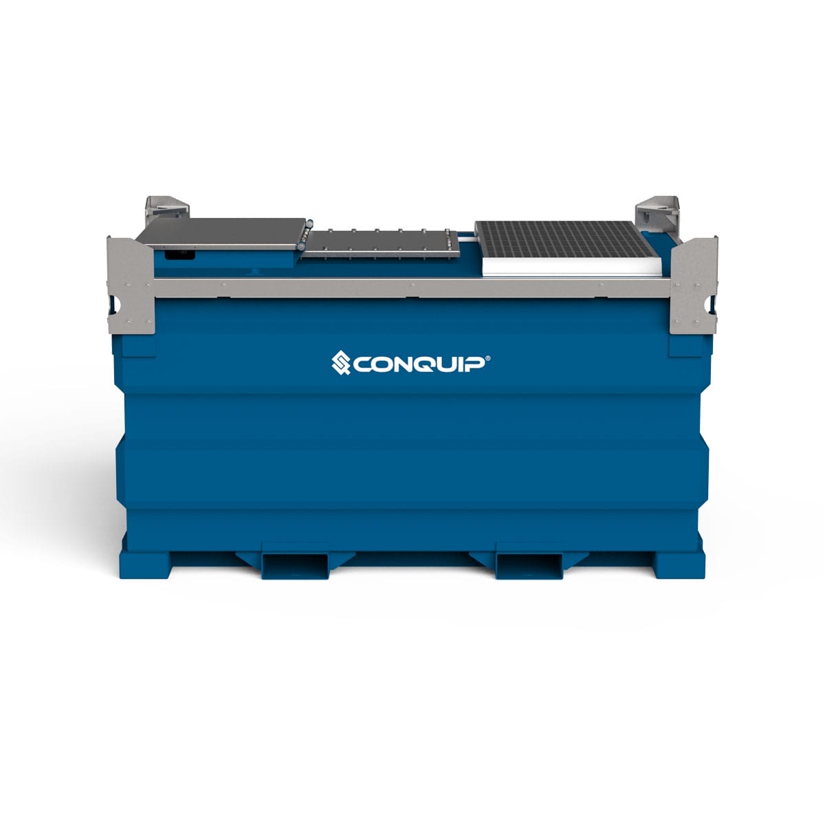 Conquip Smart Fuel Tank, Hero Image, Blue render, white background