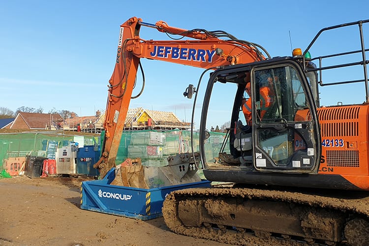 excavator bucket box on excavator